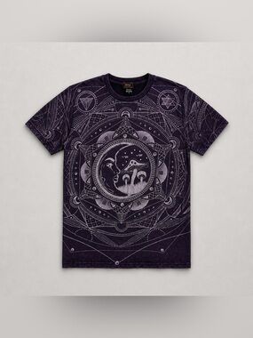 Rising International Dark Purple Mushroom Mandala Tee